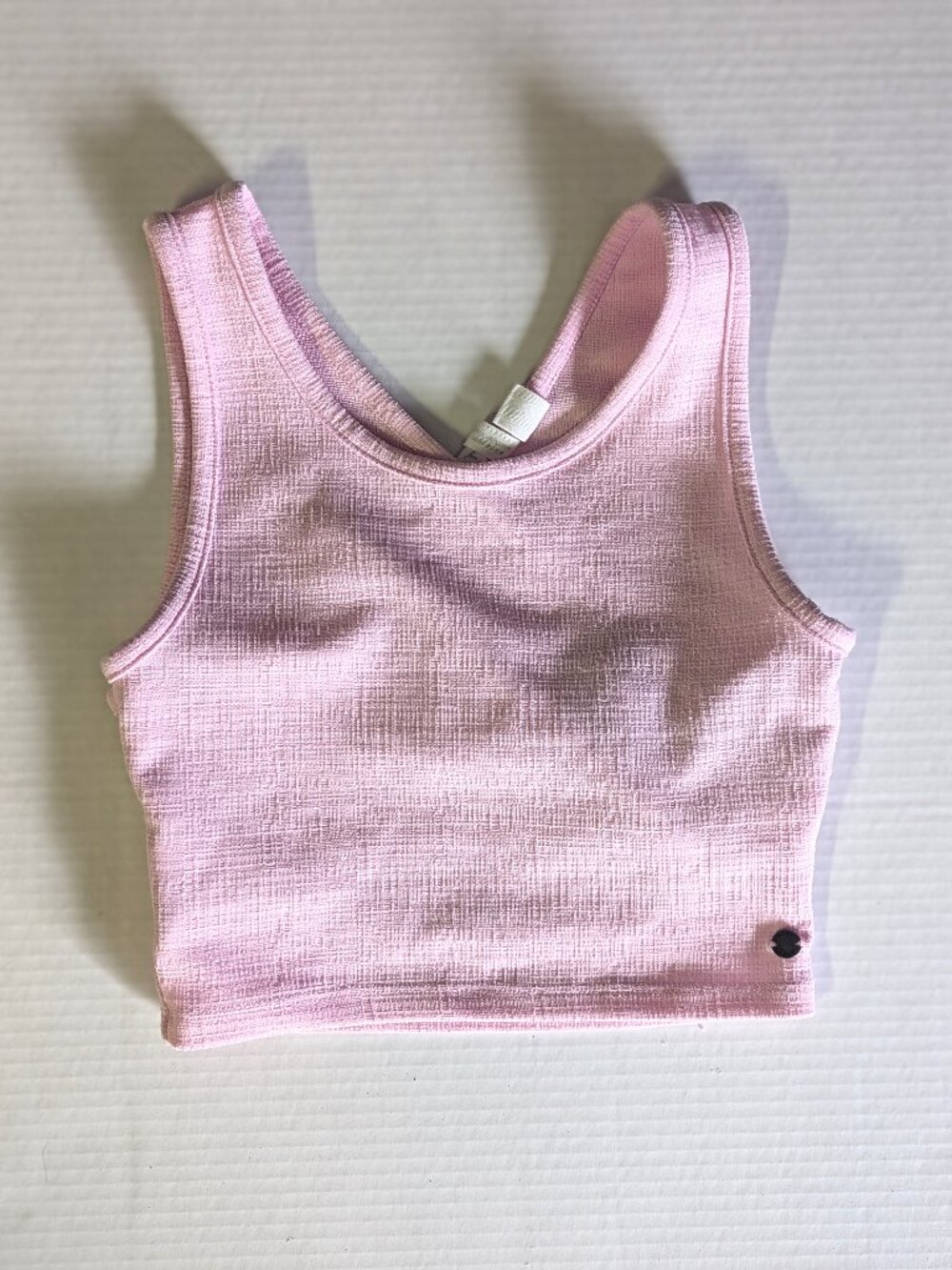 Roxy Good Keepsake Cropped Tank Top Size X-Small Athleisure balletcore pink
